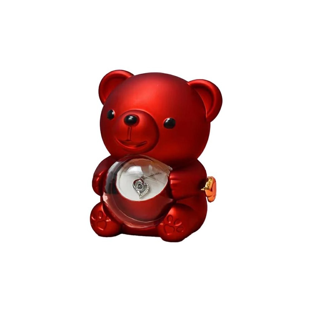 SCATOLA ORSETTO 9X10X13 ROSSA CCOLLANA ROSA STAB.